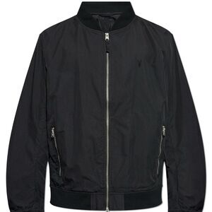 All Saints Men’s Basset Ramskull Embroidered Bomber Jacket in Black - Medium